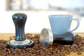 Coffee Tamper 58 Dutch Coffee Co. Premium Design - Espresso Tamper 58mm Stainless Steel Base with Solid Wood Handle... N4