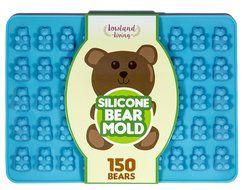 3 Pack Colorful Gummy Bear Molds - 3 Bonus Droppers - BPA Free &amp; FDA approved - for Cute Gummy Chocolate Ice Cubes... N4