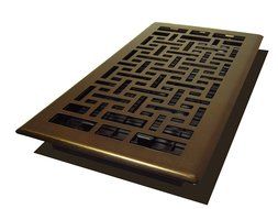 Decor Grates AJH612-RB Oriental Floor Register, 6-Inch by 12-Inch, Rubbed Bronze