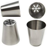 Full Model Russian Piping Tips Set 63 Nozzles + 100 Pastry Bags + 2 Tri-Color Coupler + 2 Tip Brush + 100 Disposable... N3