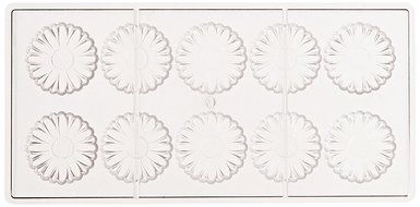 Fat Daddio&#039;s PCM-1731 24-Piece Daisy Flower Chocolate and Candy Mold Tray Set