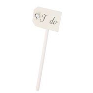 Paper Star I do Cake Topper Cupcake Pick Wedding Party Decor Pack of 10 - Beige N17