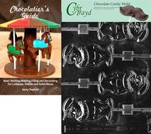 Cybrtrayd &#039;Elf Lolly&#039; Christmas Chocolate Candy Mold with Chocolatier&#039;s Guide