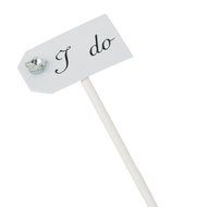 Paper Star I do Cake Topper Cupcake Pick Wedding Party Decor Pack of 10 - Beige N19
