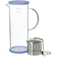 FORLIFE LUCENT Glass Iced Tea Jug with Capsule Infuser, 48-Ounce, Charcoal N18
