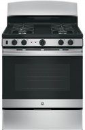 GE JGB450REKSS 30" Freestanding Gas Range with 5 Cu. Ft. Oven Capacity, Stainless Steel