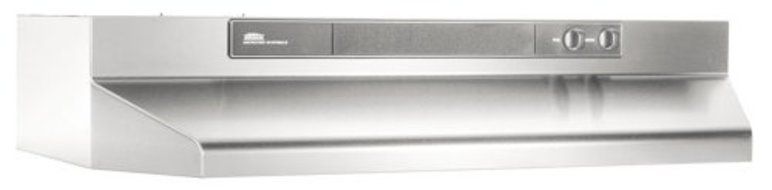 Broan 463001 Under-Cabinet Range Hood with Infinitely Adjustable Speed Control, 30-Inch, White N2