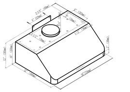 42" SokoAir SK-UC2110 STAINLESS STEEL UNDER CABINET RANGE HOOD