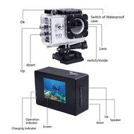 Mira-Tech Waterproof Action Camera 12MP 1080P HD with 2 Batteries and Free Accessories Kit(White) N2