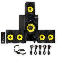 Theater Solutions TS518 Bluetooth Home 5.1 Speaker System FM Tuner Optical Input 5 Ext. Cables