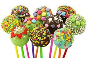 Cake Pop Mold, Brownie Ball Shape Maker Baking Pan, Non-Stick Bakeware Set w/ 18 lollipop Sticks