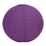 Weddingstar Round Paper Lantern, Small, Plum N2