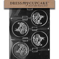 Dress My Cupcake DMCA018 Chocolate Candy Mold, Hummingbird Lollipop