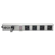 Tripp Lite 4 Outlet Bench &amp; Cabinet Power Strip, 12 in. Length, 15ft Cord with 5-20P Plug (PS120420) N3