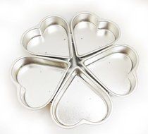 Tinplated 5-linked Heart Pans