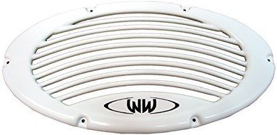 Marine Auido Boat White Subwoofer Grille Enclosure Box Vent Waves and Wheels MSG-W N2