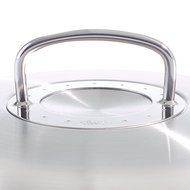 Fissler FISS-08437328001 Round Roaster with Domed Lid, 12", Silver N2
