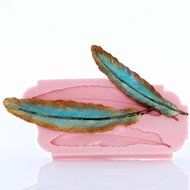 Western Feather Silicone Mold Food Safe Fondant, Candy, Gum Paste,. Craft or Jewelry Mold Resin, Clay, Flexible... N6