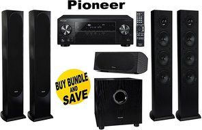 Pioneer VSX-830-K 5.2-Channel AV Receiver with Built-In Bluetooth and Wi-Fi (Black) + 2 Pairs of Pioneer SP-FS52...