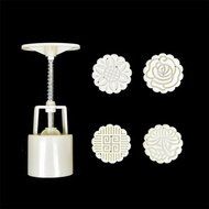 DIY Moon Cake Mold , TwoS Mooncake Fodant Gift DIY Moon Cake Mold Baking Mold Baking Tool (Round 4 Set) N5