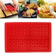 Fashionclubs 4-Cavity Silicone Waffles Cake Baking Mold Cakepan,11.14x7.24x0.19"