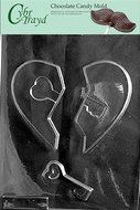 Cybrtrayd V055 Heart with Key Valentine Chocolate Candy Mold