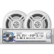 DUAL MCP135BT Marine Single-DIN In-Dash Mechless Digital Media AM/FM Receiver System with Bluetooth &amp; Speakers