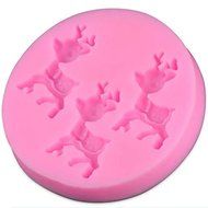 Topnew-Candy Cavity Silicone Chocolate Mold Candy and Gummy Moulds 3 Deers H1782 N2