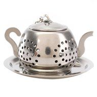 stainless steel filter - TOOGOO(R)Mesh Loose Tea Leaf Infuser Tray Strainer Filter Herb Infuser Stainless Steel... N3