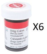 Bulk Buy: Wilton Icing Colors 1 Ounce Red (no Taste) W610-998 (6-Pack) N5