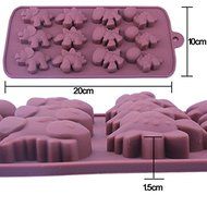 ACE 12in1 Mixed Dinosaur Shape Silicone Choco Cake Jelly Cookie Mold Pan Mould N4