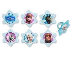 Frozen Adventure Friends Cupcake Toppers 12 Count With One Free Frozen Bubbles for Birthday Child