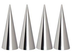 Mrs. Anderson's Baking Cream Horn Pastry Roll Molds, Stainless Steel, Set of 4, Measures 4.375-Inches Tall N3