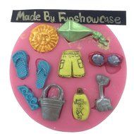 Funshowcase Beach Holiday Candy Silicone Mold for Cake Decorate, Clay, Crafting N3