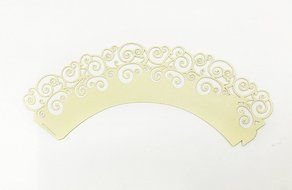 HUAL Cupcake Wrappers 50 Filigree Artistic Bake Cake Paper Cups Wave Lace Laser Cut Liner Baking Cup Muffin Case... N10