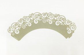 HUAL Cupcake Wrappers 50 Filigree Artistic Bake Cake Paper Cups Wave Lace Laser Cut Liner Baking Cup Muffin Case... N11