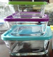 FUNJIA 3 Pieces Mixing Bowls Heat Resistant Glass set Cooking Supplies, Nesting Bowls, Perfect for mixing, Microwave...