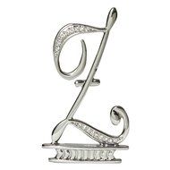 Ivy Lane Design Monogram Crystal Cake Top Letter E, Silver, 4-1/2-Inch N3