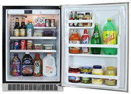 Marvel MPRO6ARM-BS-LR 24-Inch Professional SS Solid Right Hinge Door Refrigerator