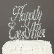 Happily Ever After Wedding Cake Topper, Gold Fairytale Princess Decoration (Happily Ever After - Gold) N10