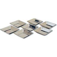 Matfer Bourgeat Tinplate Square Tart Pans, Slanted Sides, 2.62", 25PK 343232