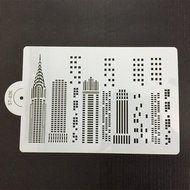 ART Kitchenware Skyscrapers Cake Stencil Wedding Cake Side Stencils Template Mold Cake Decorating Bakery Tool...