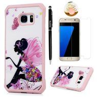 Badalink Galaxy S7 Edge Case Shockproof Drop Protection TPU Bumper Frame + Colorful Painting Hard PC Protective... N57