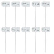 Paper Star I do Cake Topper Cupcake Pick Wedding Party Decor Pack of 10 - Beige N24