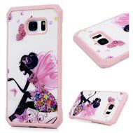 Badalink Galaxy S7 Edge Case Shockproof Drop Protection TPU Bumper Frame + Colorful Painting Hard PC Protective... N58