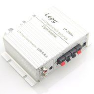 Digphone Silver Lepy LP-2020A 20WX2 Mini HIFI Stereo Audio Amplifier AMP With 13.5V 3A Power Supply N4