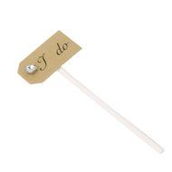 Paper Star I do Cake Topper Cupcake Pick Wedding Party Decor Pack of 10 - Beige N27
