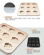 Fishonly Carbon Steel Nonstick 9 Cups Muffin Pan Cupcake Tart Mold Tray Cookie Bake Pan (Round)