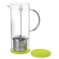 FORLIFE LUCENT Glass Iced Tea Jug with Capsule Infuser, 48-Ounce, Charcoal N19
