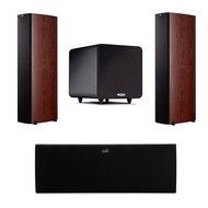 Polk Audio 2x TSx 440T 2-Way High Performance Floorstanding Tower Speaker Cherry - Bundle With Polk Audio TSx250C...